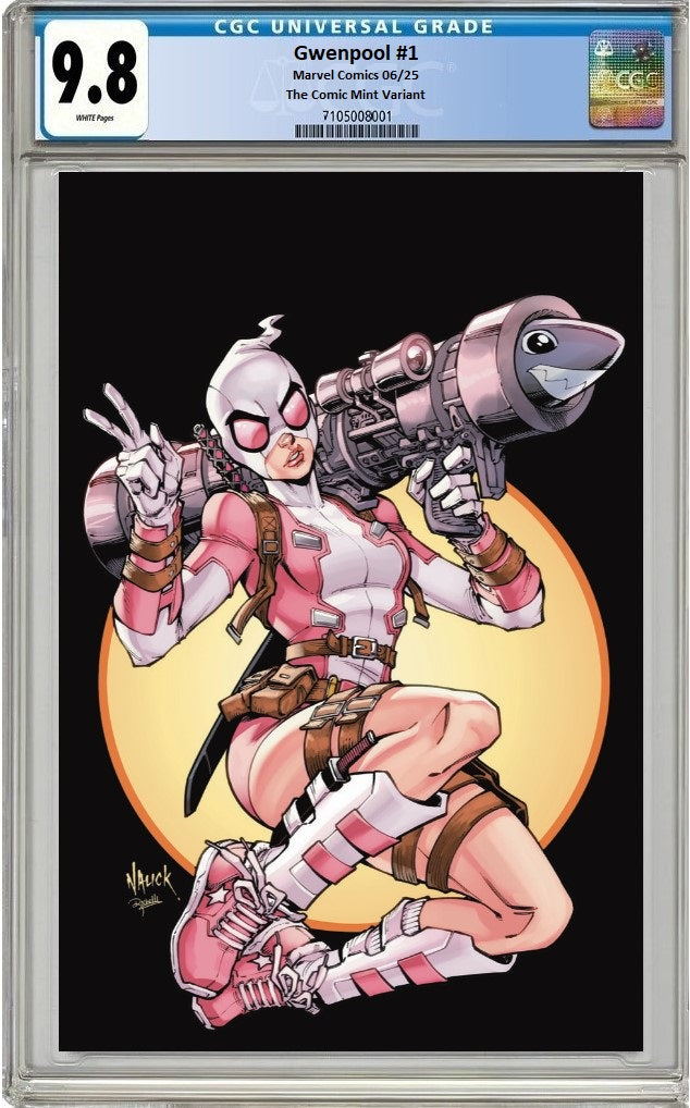 GWENPOOL #1 TODD NAUCK ICONIC BLACK VIRGIN VARIANT LIMITED TO 500 COPIES WITH NUMBERED COA CGC 9.8 PREORDER