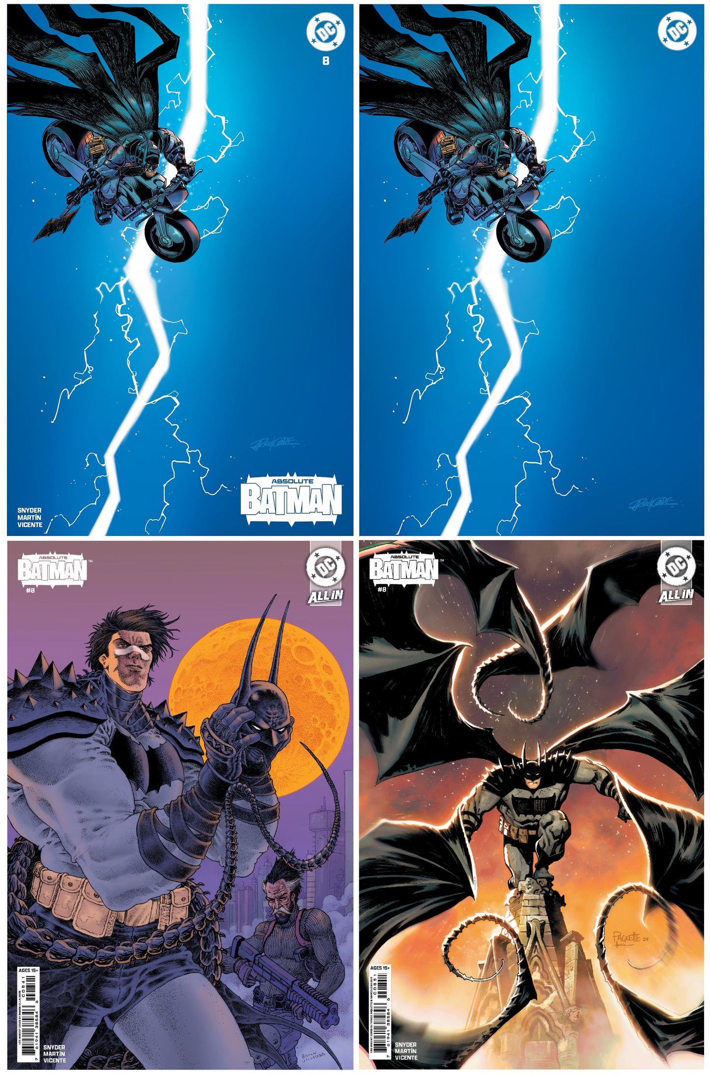 ABSOLUTE BATMAN #8 REDCODE TRADE/VIRGIN VARIANT SET LIMITED TO 800 SETS + 1:25 & 1:50 VARIANT