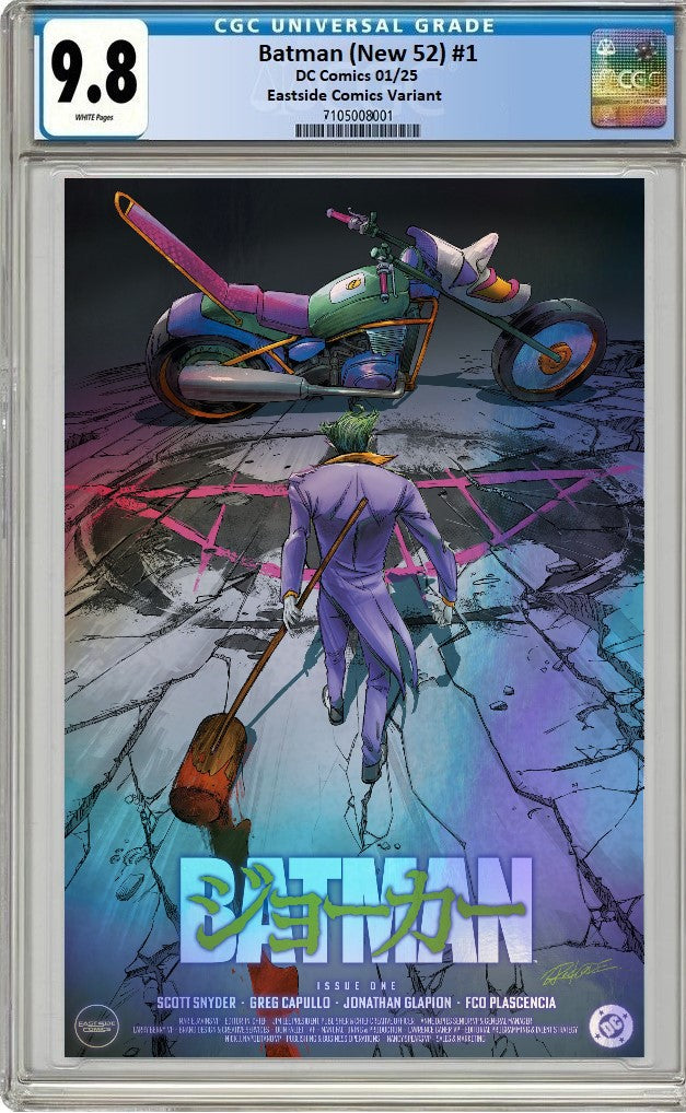 BATMAN (NEW 52) #1 REDCODE 'JOKER AKIRA HOMAGE' FOIL VARIANT LIMITED TO 800 COPIES CGC 9.8 PREORDER