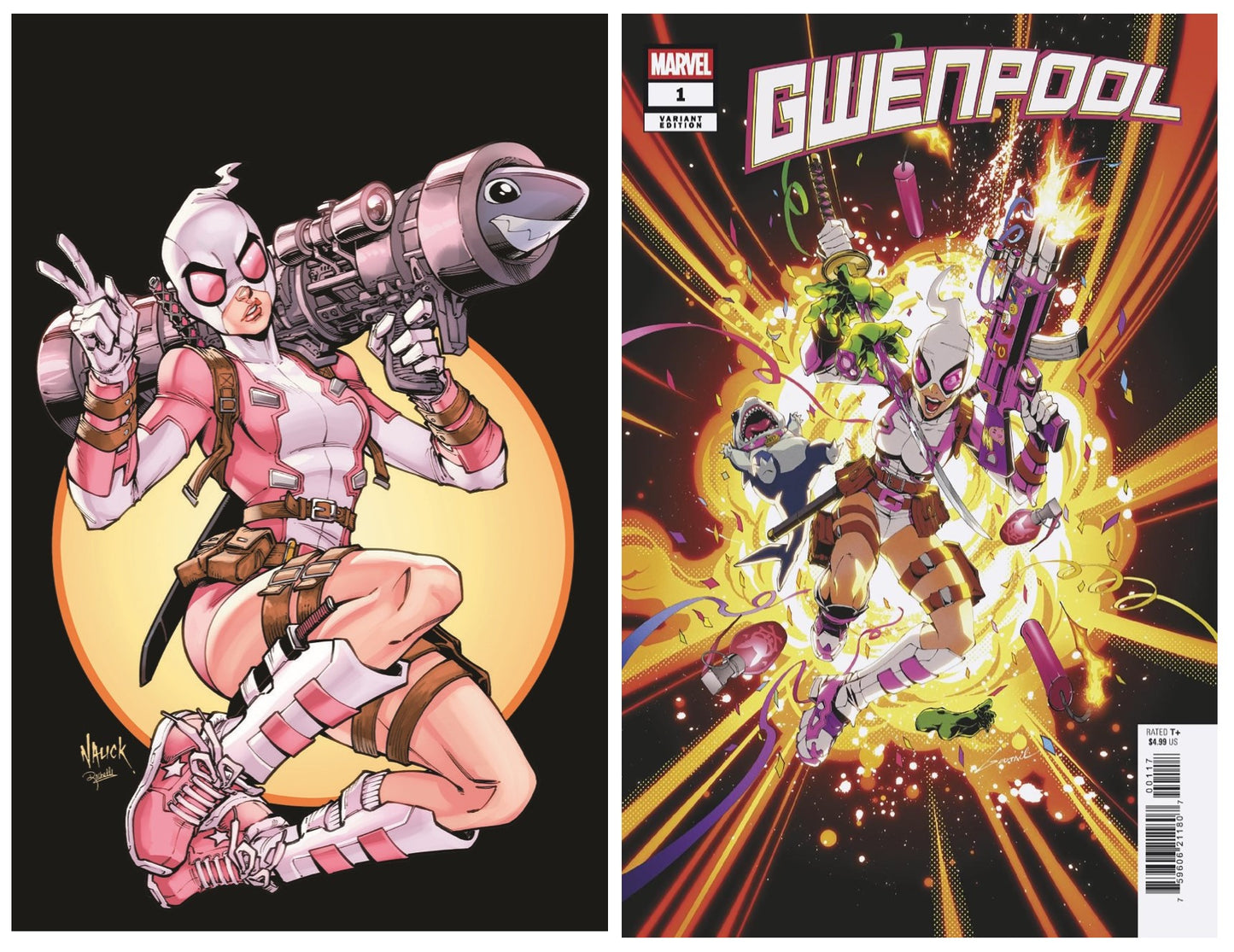 GWENPOOL #1 TODD NAUCK ICONIC BLACK VIRGIN VARIANT LIMITED TO 500 COPIES WITH NUMBERED COA + 1:25 VARIANT