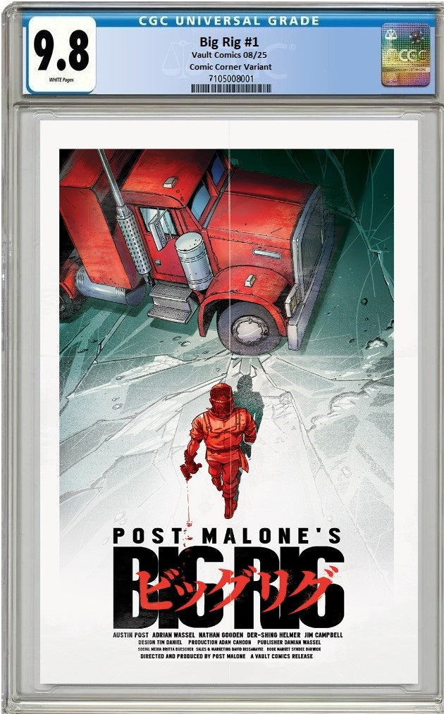 BIG RIG #1 REDCODE AKIRA HOMAGE VARIANT LIMITED TO 400 COPIES CGC 9.8 PREORDER