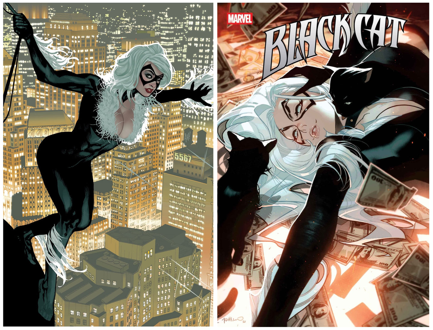 BLACK CAT #1 ADAM HUGHES VIRGIN VARIANT LIMITED TO 500 COPIES + 1:25 VARIANT