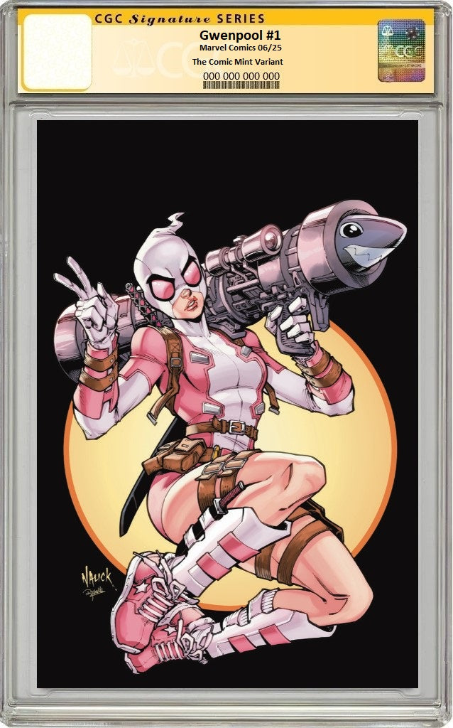 GWENPOOL #1 TODD NAUCK ICONIC BLACK VIRGIN VARIANT LIMITED TO 500 COPIES WITH NUMBERED COA CGC SS PREORDER