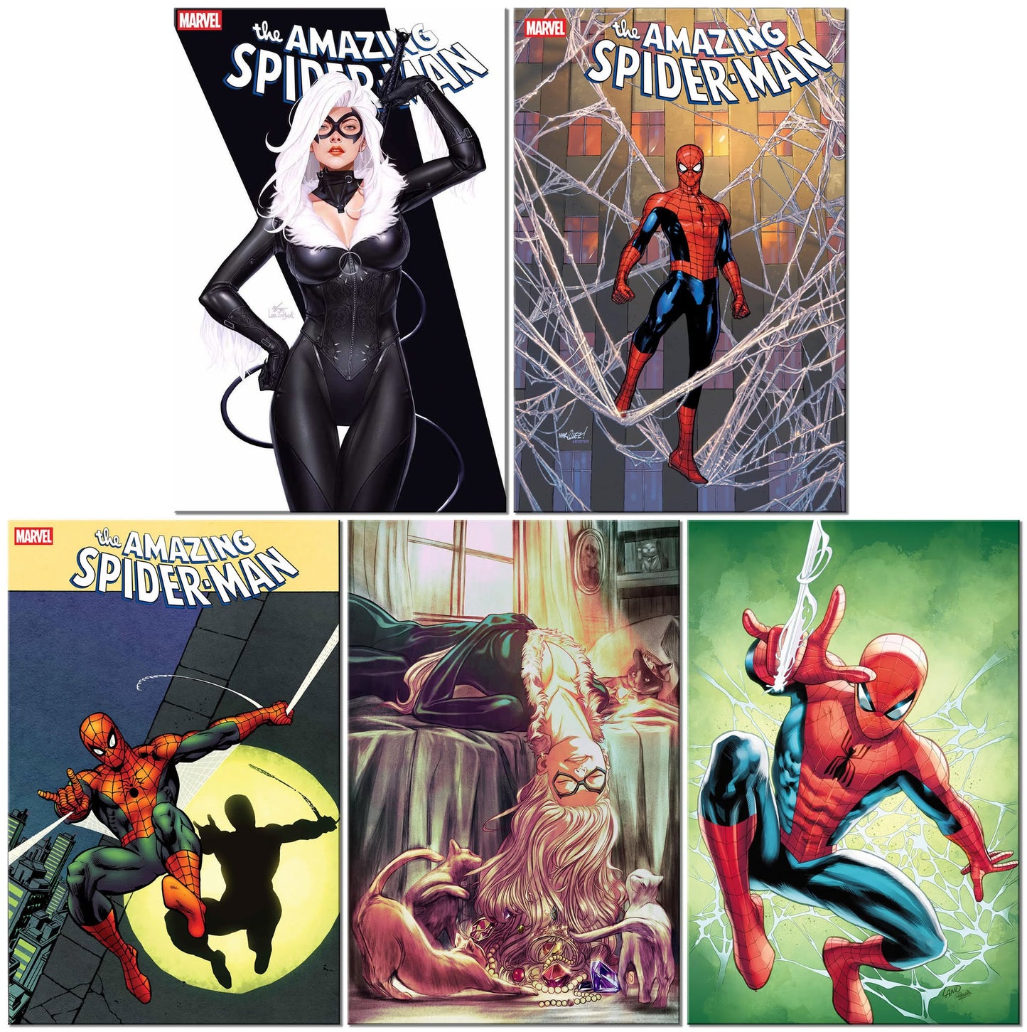 AMAZING SPIDER-MAN #1 INHYUK LEE VARIANT LIMITED TO 1000 COPIES WITH NUMBERED COA + 1:25, 1:50, 1:50 & 1:100 VARIANT