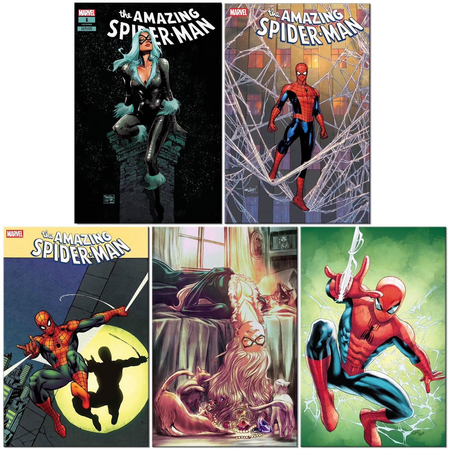 AMAZING SPIDER-MAN #1 DAN PANOSIAN VARIANT LIMITED TO 1000 COPIES WITH NUMBERED COA + 1:25, 1:50, 1:50 & 1:100 VARIANT