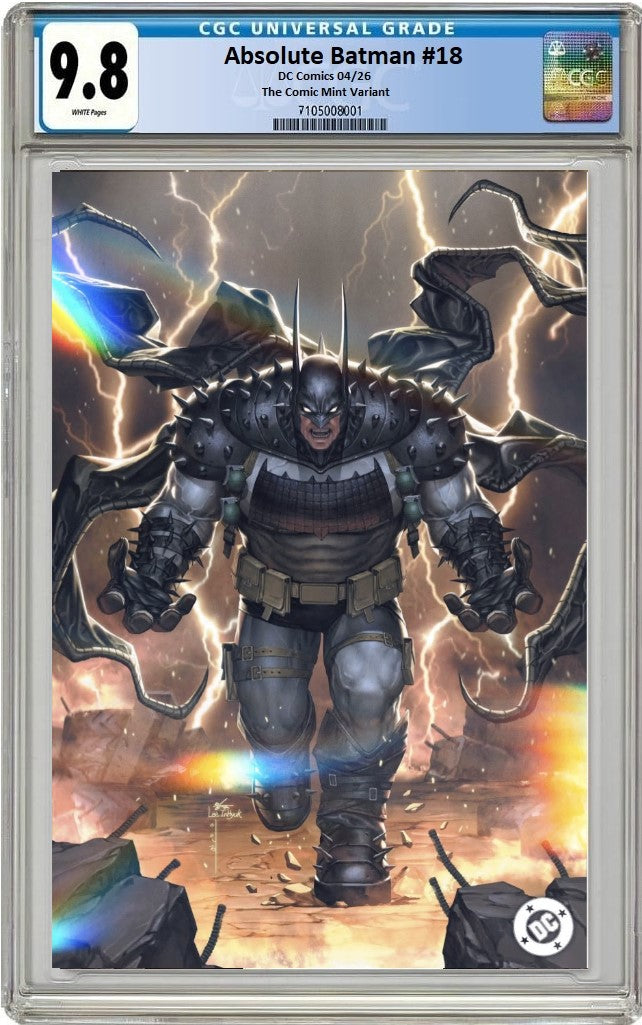 ABSOLUTE BATMAN #18 INHYUK LEE MEGACON SPOT FOIL VIRGIN VARIANT LIMITED TO 800 COPIES CGC 9.8 PREORDER