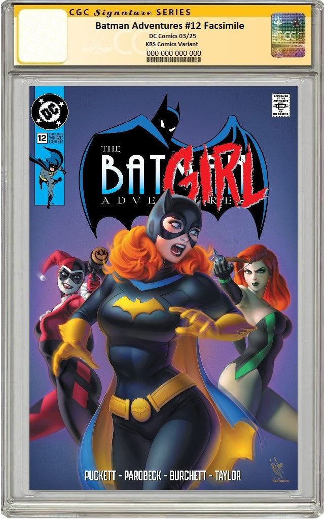 BATMAN ADVENTURES #12 FACSIMILE WARREN LOUW FOIL VARIANT LIMITED TO 800 COPIES CGC SS PREORDER