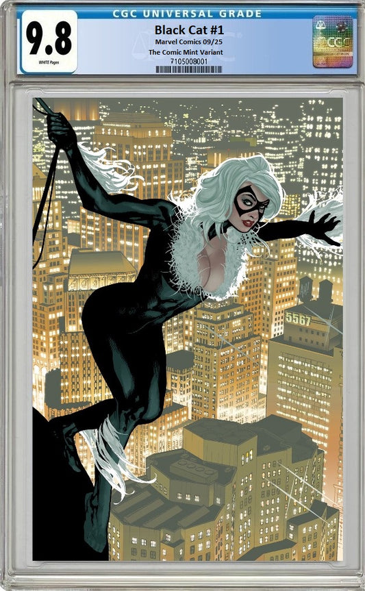 BLACK CAT #1 ADAM HUGHES VIRGIN VARIANT LIMITED TO 500 COPIES CGC 9.8 PREORDER