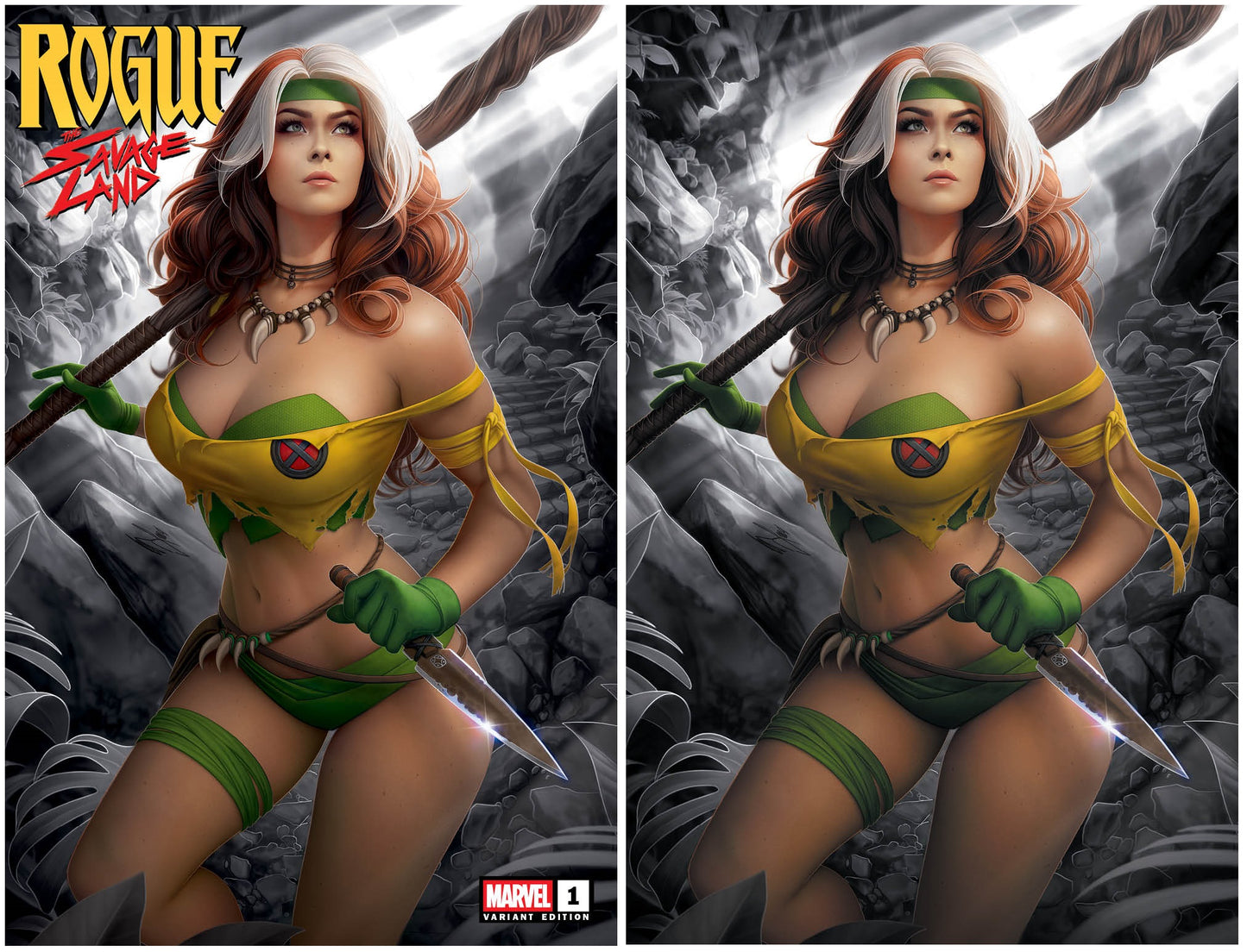ROGUE THE SAVAGE LAND #1 WARREN LOUW TRADE/VIRGIN VARIANT SET LIMITED TO 1000 SETS