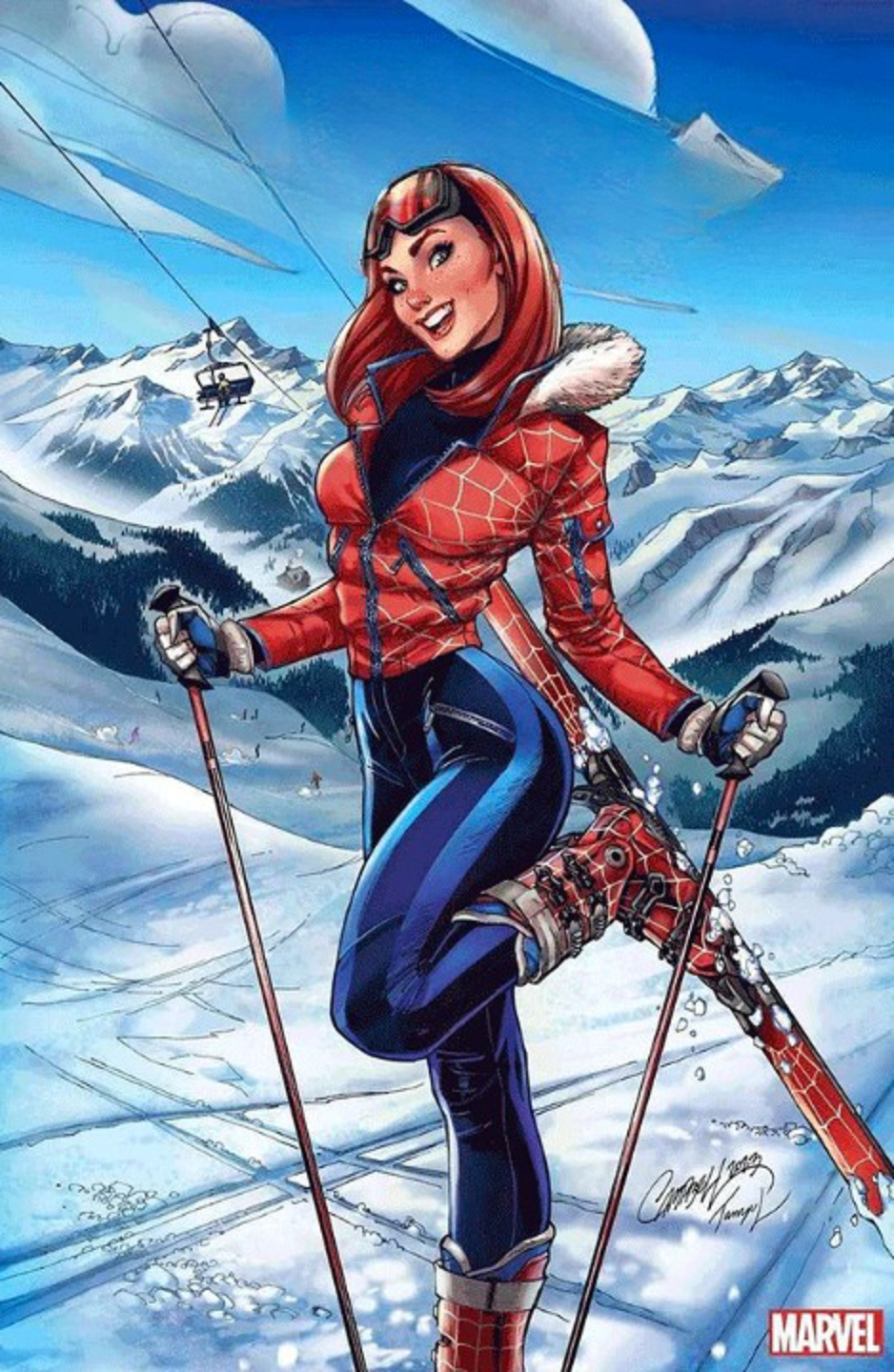 AMAZING SPIDER-MAN #40 1:100 J SCOTT CAMPBELL SKI CHALET VIRGIN VARIANT