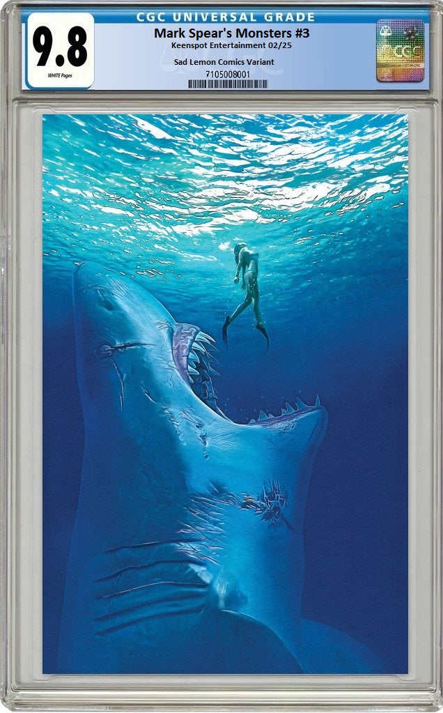 MARK SPEARS MONSTERS #3 MARK SPEARS 'JAWS' VIRGIN VARIANT LIMITED TO 450 COPIES CGC 9.8