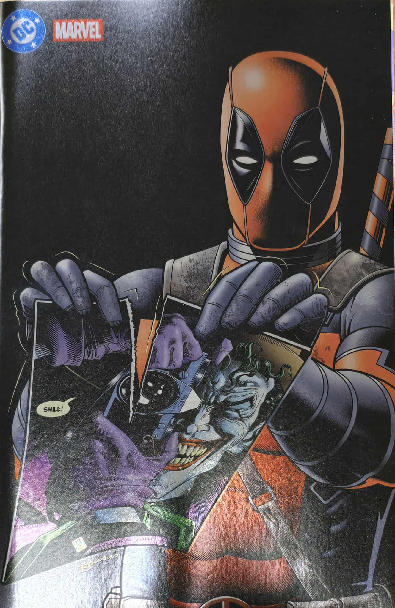DC MARVEL BATMAN DEADPOOL #1 BRIAN BOLLAND MEGACON 2026 FOIL VIRGIN VARIANT LIMITED TO 800 COPIES - SAD LEMON COMICS