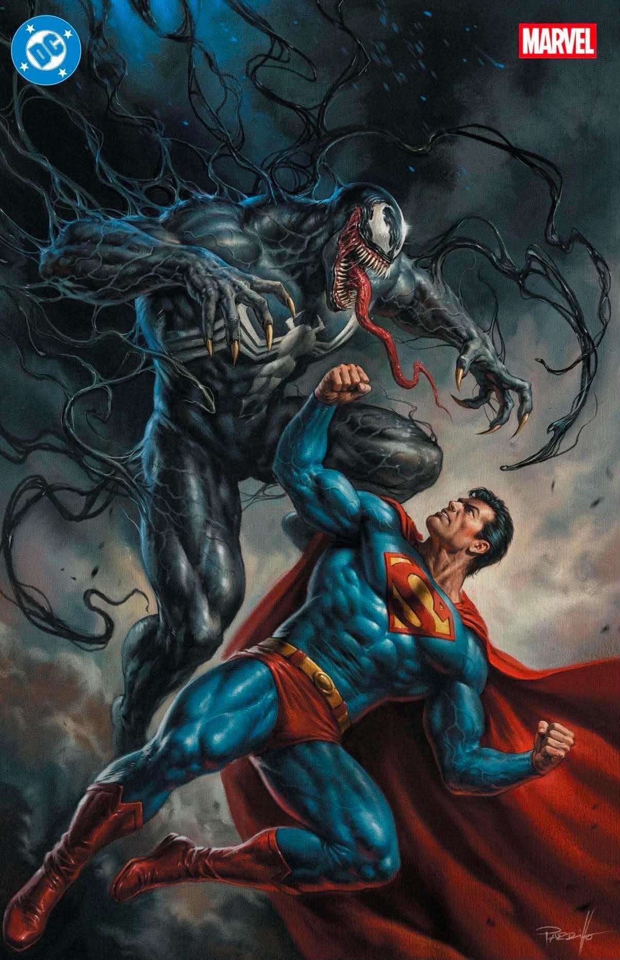DC MARVEL SUPERMAN SPIDER-MAN #1 LUCIO PARILLO SDCC VIRGIN VARIANT LIMITED TO 750 COPIES
