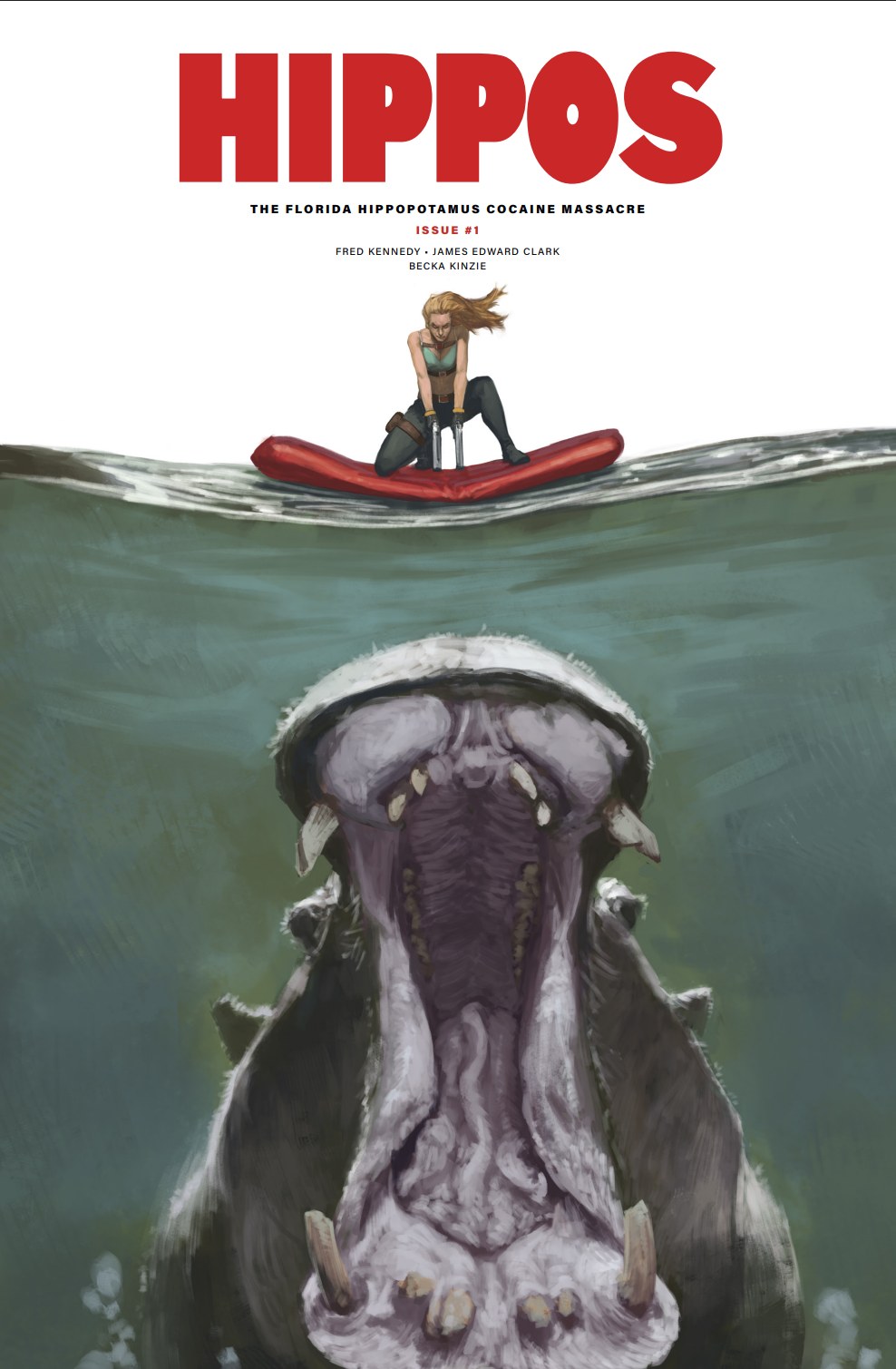 FLORIDA HIPPOPOTAMUS COCAINE MASSACRE #1 SKAN SRISUWAN JAWS HOMAGE CARDSTOCK VARIANT LIMITED TO 400 COPIES