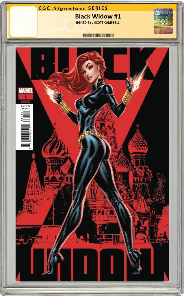 BLACK WIDOW #1 J SCOTT CAMPBELL VARIANT CGC SS PREORDER