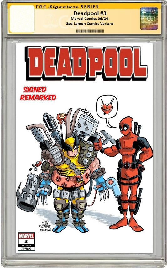 DEADPOOL #3 JAY FOSGITT VARIANT LIMITED TO 800 COPIES WITH NUMBERED COA CGC REMARK PREORDER