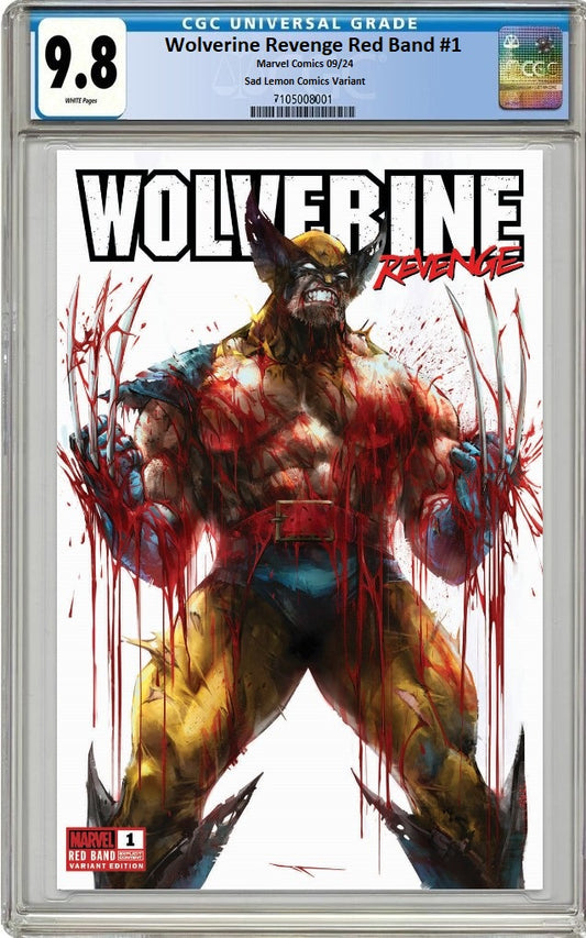 WOLVERINE REVENGE RED BAND #1 IVAN TAO VARIANT LIMITED TO 999 COPIES WITH NUMBERED COA CGC 9.8 PREORDER