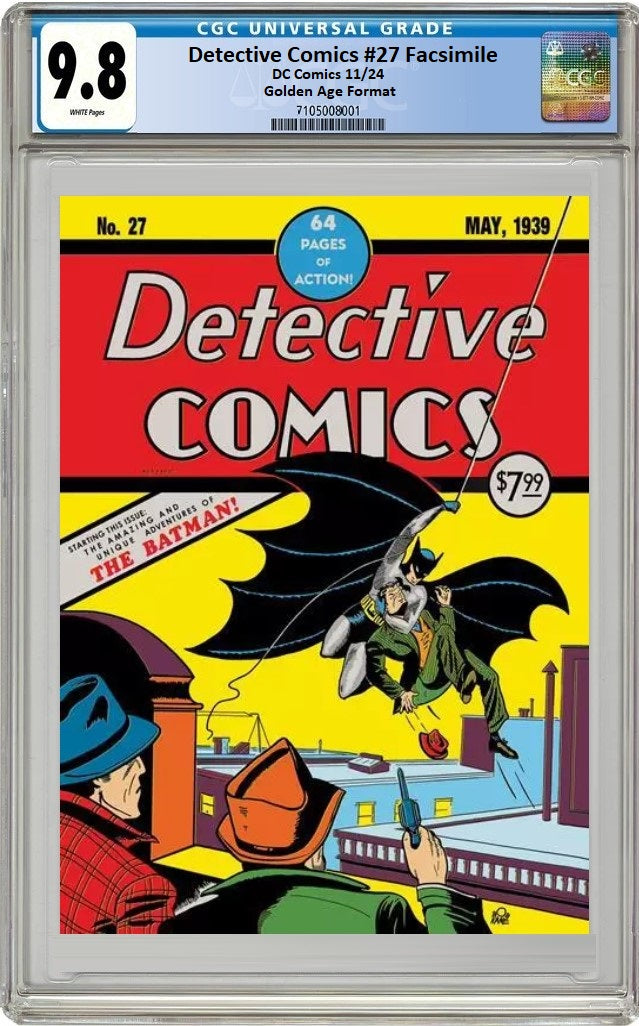 DETECTIVE COMICS #27 GOLDEN AGE FORMAT FACSIMILE EDITION CVR A BOB KANE CGC 9.8 PREORDER