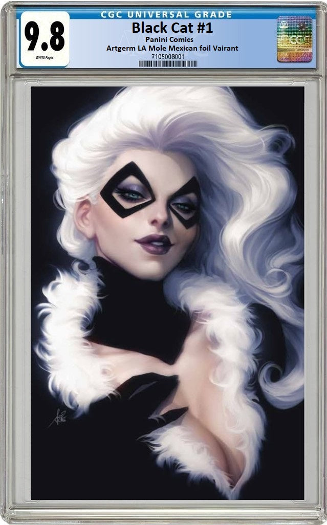 BLACK CAT #1 ARTGERM 1:200 VIRGIN LA MOLE 2025 FOIL VARIANT LIMITED TO 1000 COPIES CGC 9.8 PREORDER