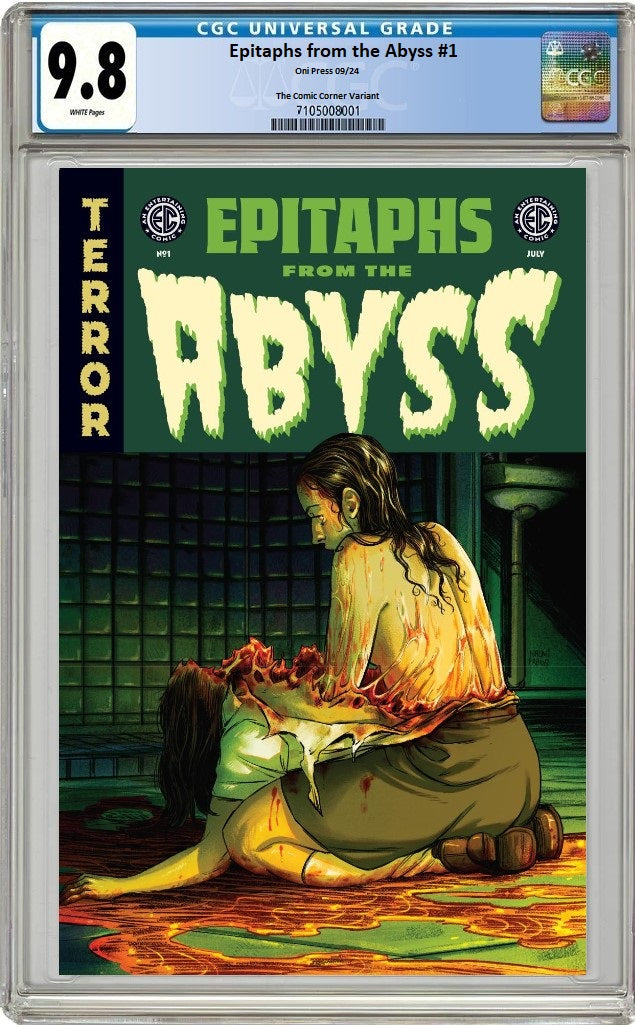 EC EPITAPHS FROM THE ABYSS #1 NAOMI FRANQUIZ COLOUR VARIANT LIMITED TO 500 COPIES WITH NUMBERED COA CGC 9.8 PREORDER