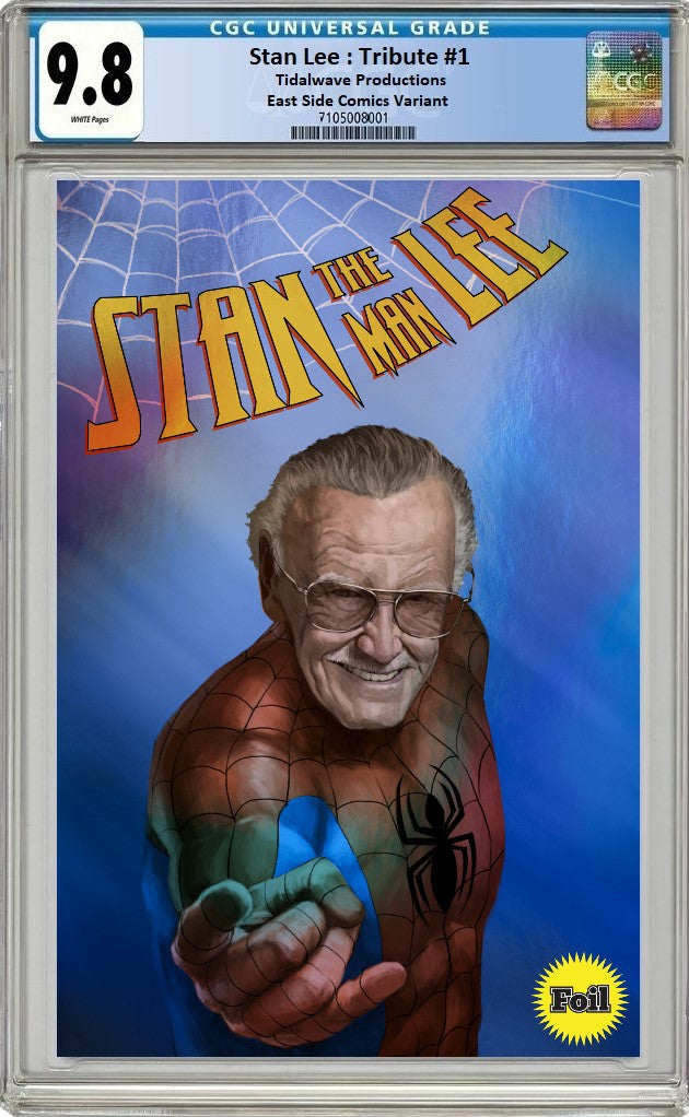 STAN LEE : TRIBUTE #1 SKAN 'SPIDEY STAN' VARIANTS - CARD STOCK, FOIL & CGC OPTIONS