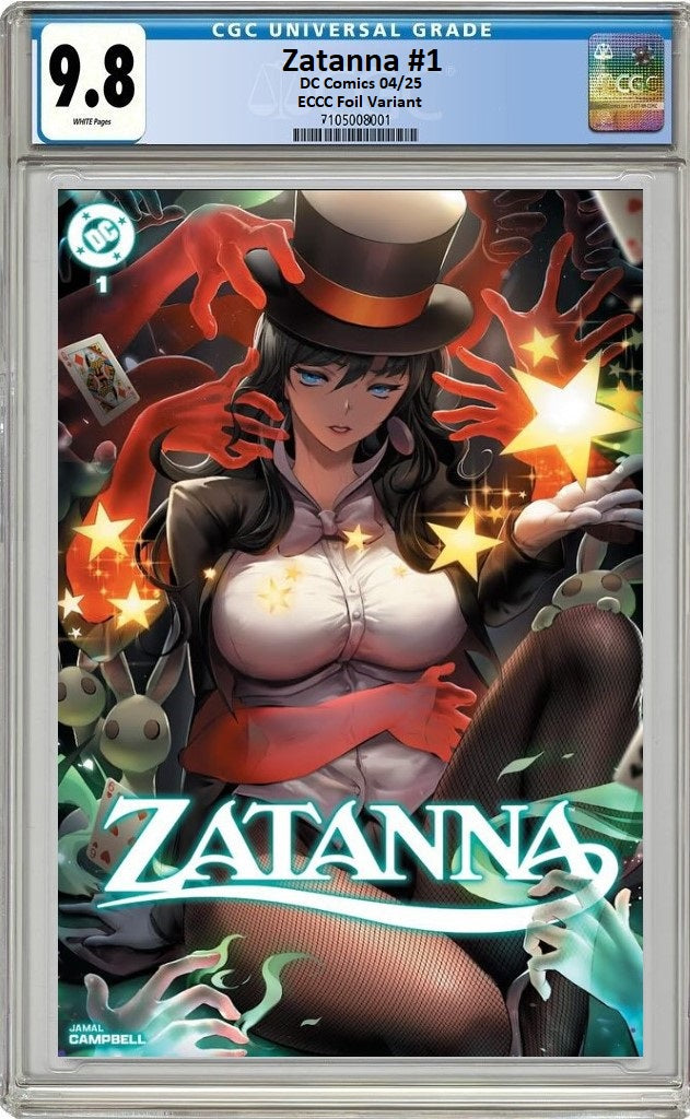ZATANNA #1 RACHTA LIN FOIL ECCC 2025 VARIANT LIMITED TO 1000 COPIES - RAW & CGC OPTIONS
