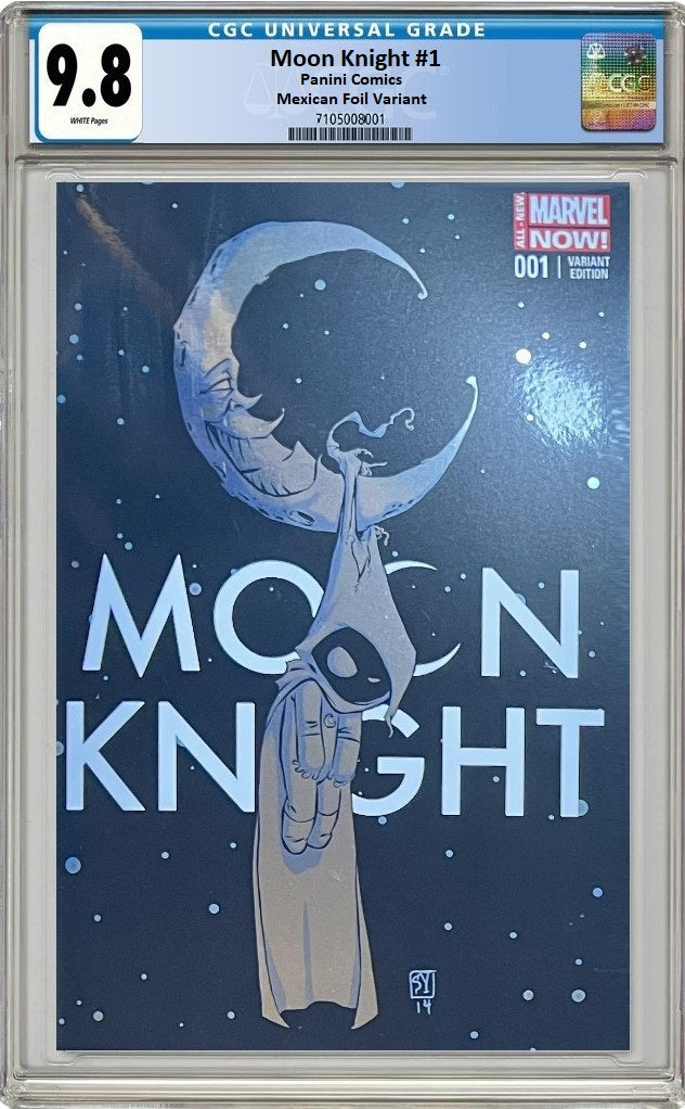 MOON KNIGHT #1 (2014) SKOTTIE YOUNG FOIL VARIANT LIMITED TO 1000 COPIES CGC 9.8 PREORDER