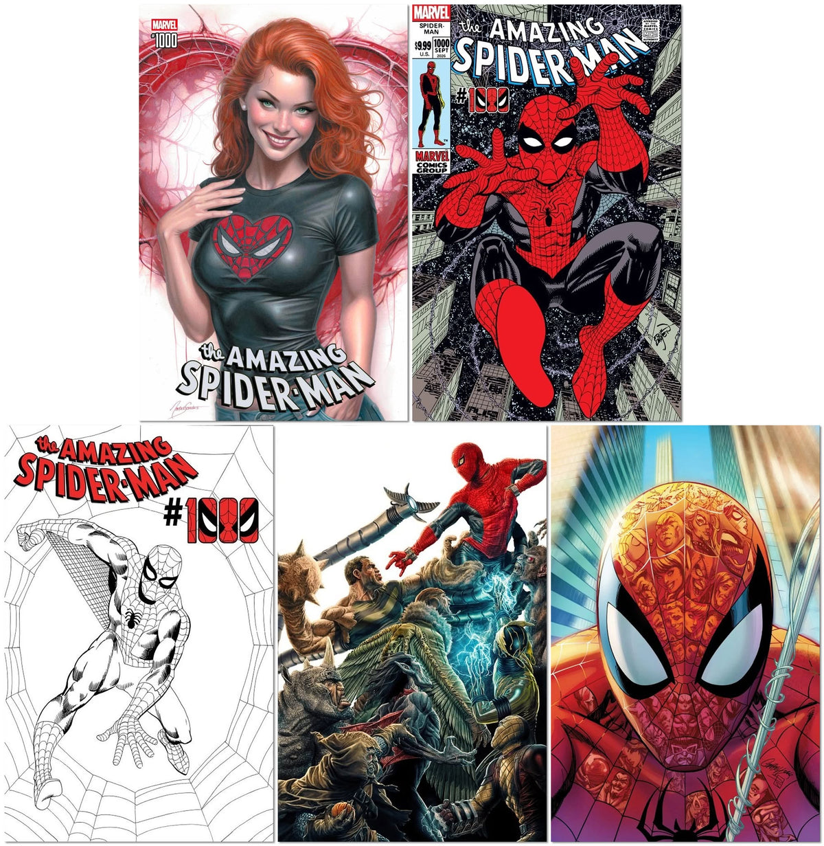 AMAZING SPIDER-MAN #1000 NATALI SANDERS NYCC 2026 VARIANT LIMITED TO 1500 COPIES +1:25, 1:50, 1:100 & 1:200 VARIANTS