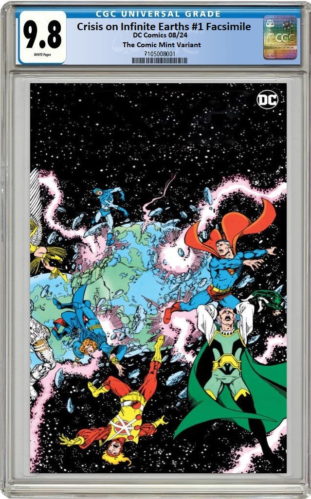 CRISIS ON INFINITE EARTHS #1 NYCC 2024 WRAPAROUND FOIL VIRGIN LIMITED TO 350 COPIES WITH NUMBERED COA – RAW & CGC OPTIONS