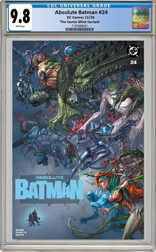 ABSOLUTE BATMAN #24 ALAN QUAH VARIANT LIMITED TO 800 COPIES CGC 9.8 PREORDER
