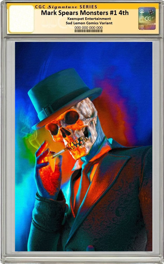 MARK SPEARS MONSTERS #1 MARK SPEARS SMOKING SKULL VIRGIN VARIANT LIMITED TO 450 COPIES CGC SS PREORDER
