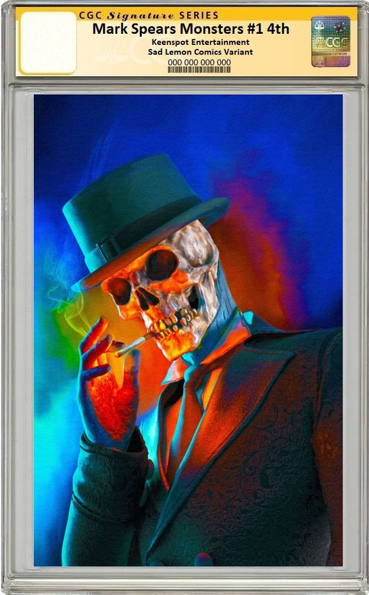 MARK SPEARS MONSTERS #1 MARK SPEARS SMOKING SKULL VIRGIN VARIANT LIMITED TO 450 COPIES CGC SS PREORDER