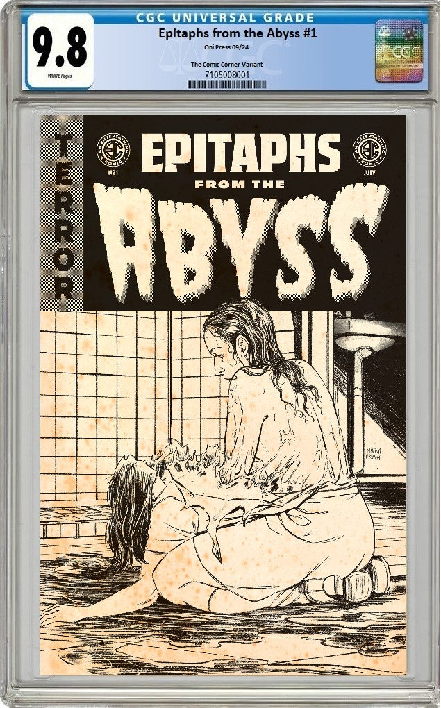 EC EPITAPHS FROM THE ABYSS #1 NAOMI FRANQUIZ B&W VARIANT LIMITED TO 300 COPIES WITH NUMBERED COA CGC 9.8 PREORDER