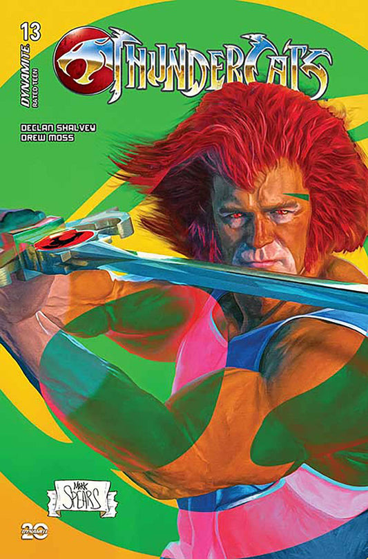 THUNDERCATS #13 1:7 MARK SPEARS ORIGINAL ART GREEN LOGO VARIANT