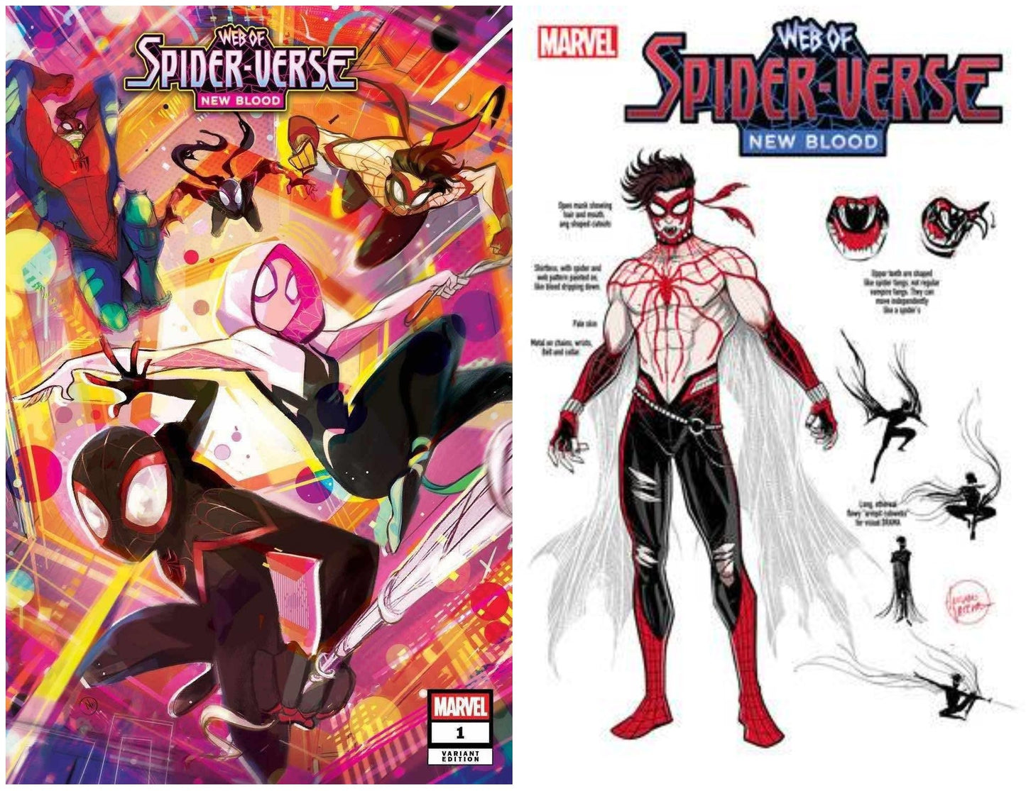 WEB OF SPIDERVERSE NEW BLOOD #1 NICOLETTA BALDARI VARIANT LIMITED TO 600 COPIES WITH NUMBERED COA + 1:10 VARIANT