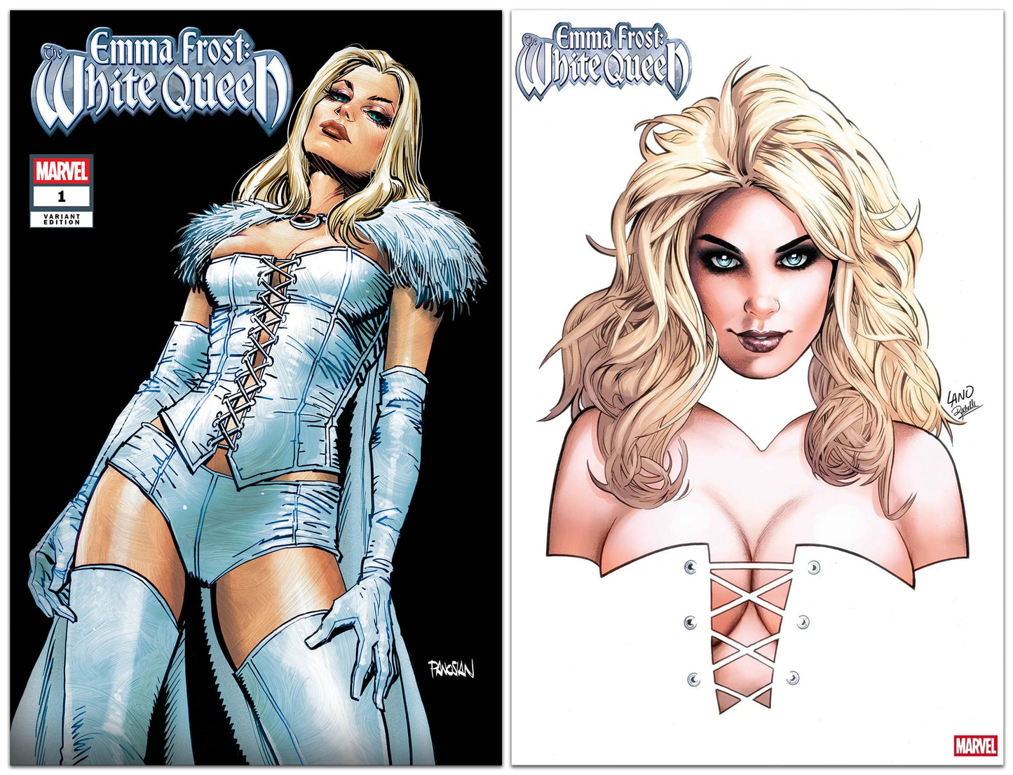EMMA FROST THE WHITE QUEEN #1 DAN PANOSIAN VARIANT LIMITED TO 500 COPIES WITH NUMBERED COA + 1:25 VARIANT