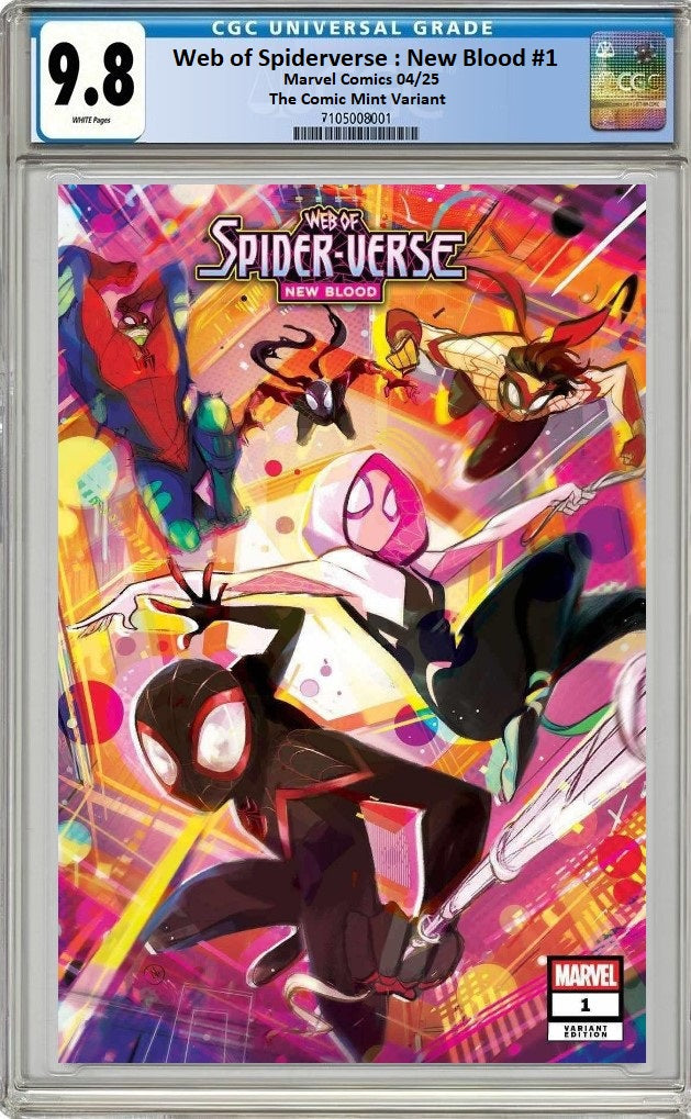 WEB OF SPIDERVERSE NEW BLOOD #1 NICOLETTA BALDARI VARIANT LIMITED TO 600 COPIES WITH NUMBERED COA CGC 9.8 PREORDER