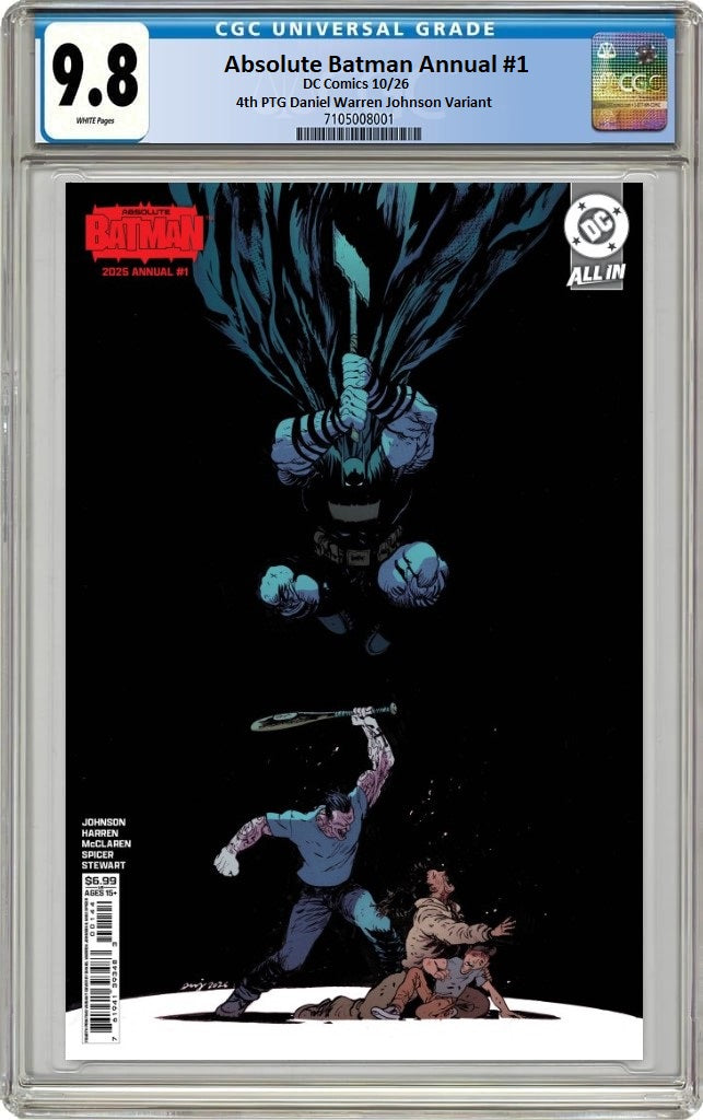 ABSOLUTE BATMAN 2025 ANNUAL #1 4TH PTG DANIEL WARREN JOHNSON VARIANT CGC 9.8 PREORDER