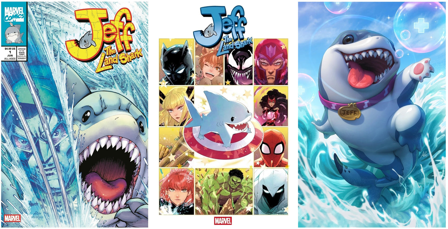 JEFF THE LANDSHARK #1 TODD NAUCK 'HULK 340 HOMAGE' VARIANT LIMITED TO 1000 COPIES WITH NUMBERED COA + 1:25 & 1:100 VARIANT