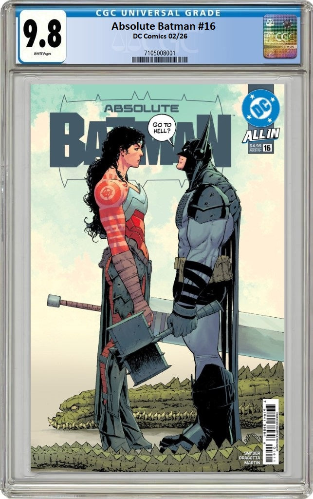 28/01/2026 ABSOLUTE BATMAN #16 CVR A NICK DRAGOTTA CGC 9.8 PREORDER - SAD LEMON COMICS