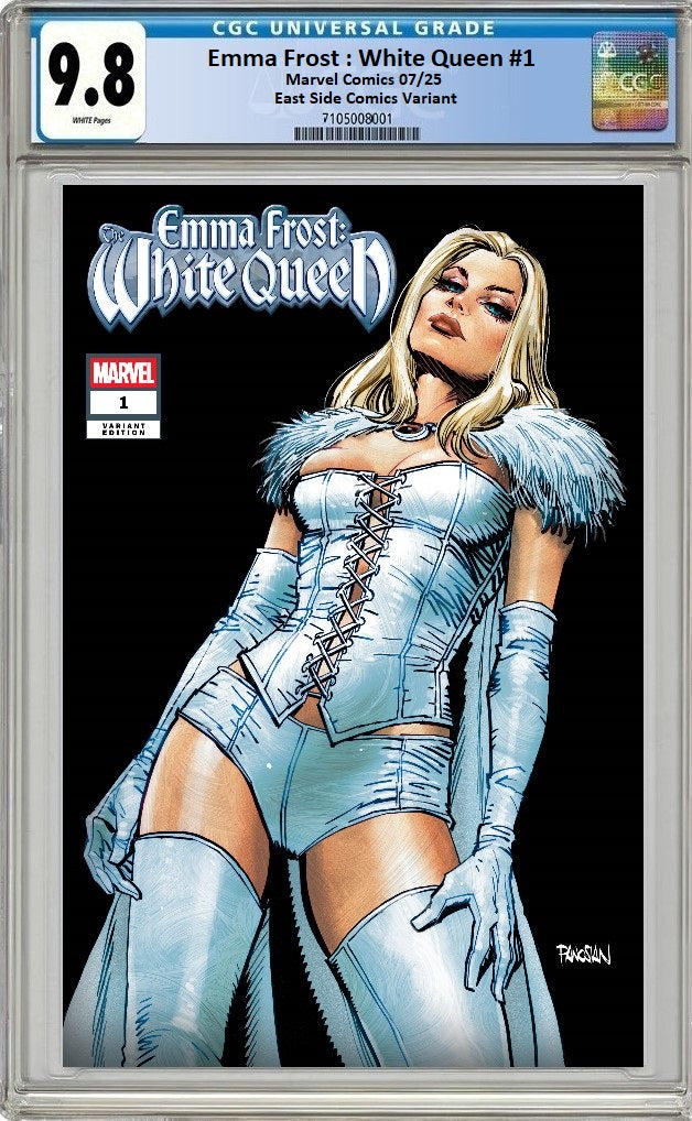EMMA FROST THE WHITE QUEEN #1 DAN PANOSIAN VARIANT LIMITED TO 500 COPIES WITH NUMBERED COA CGC 9.8 PREORDER