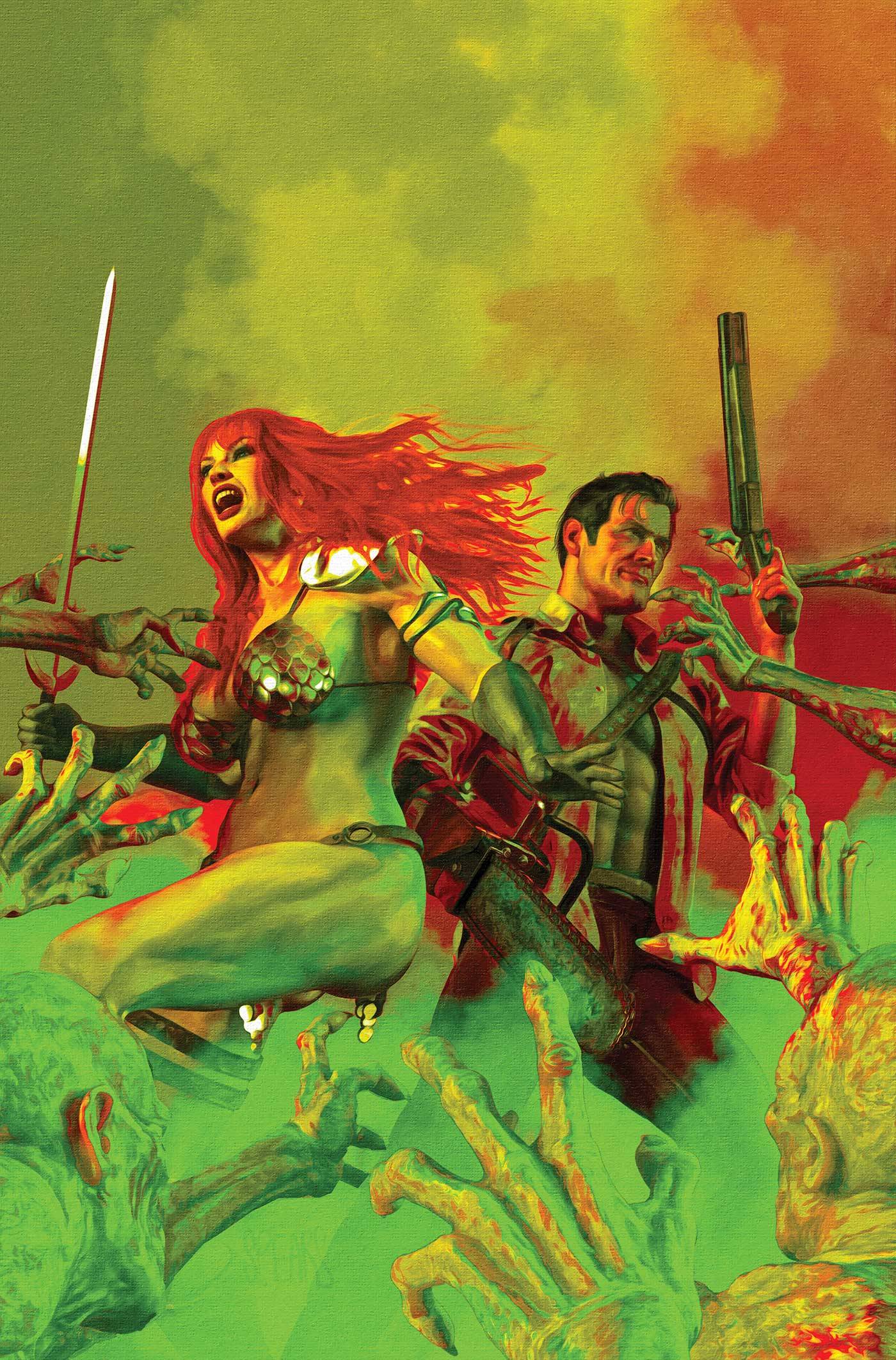 RED SONJA VS AOD #1 1:15 MARK SPEARS GREEN VIRGIN VARIANT
