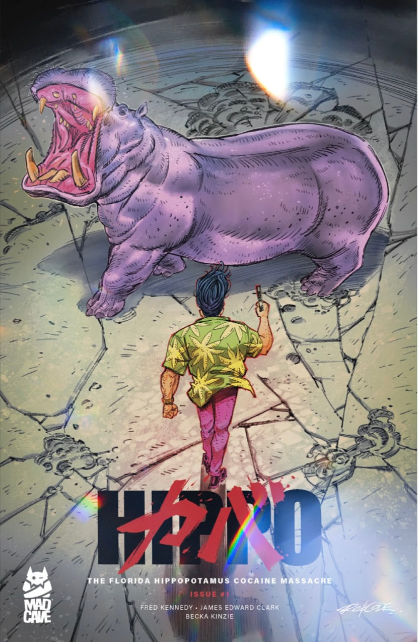 FLORIDA HIPPOPOTAMUS COCAINE MASSACRE #1 REDCODE AKIRA HOMAGE METAL VARIANT LIMITED TO 50 COPIES