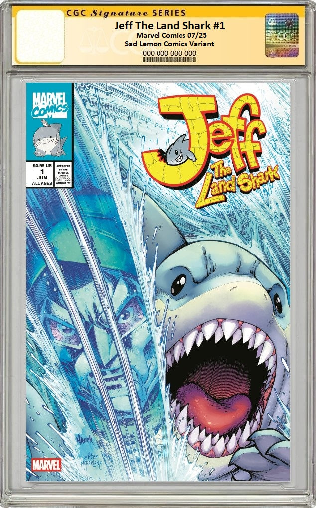 JEFF THE LANDSHARK #1 TODD NAUCK 'HULK 340 HOMAGE' VARIANT LIMITED TO 1000 COPIES WITH NUMBERED COA CGC SS PREORDER