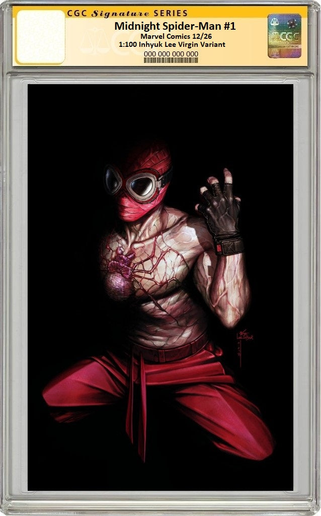 MIDNIGHT SPIDER-MAN #1 1:100 INHYUK LEE VIRGIN VARIANT CGC REMARK PREORDER