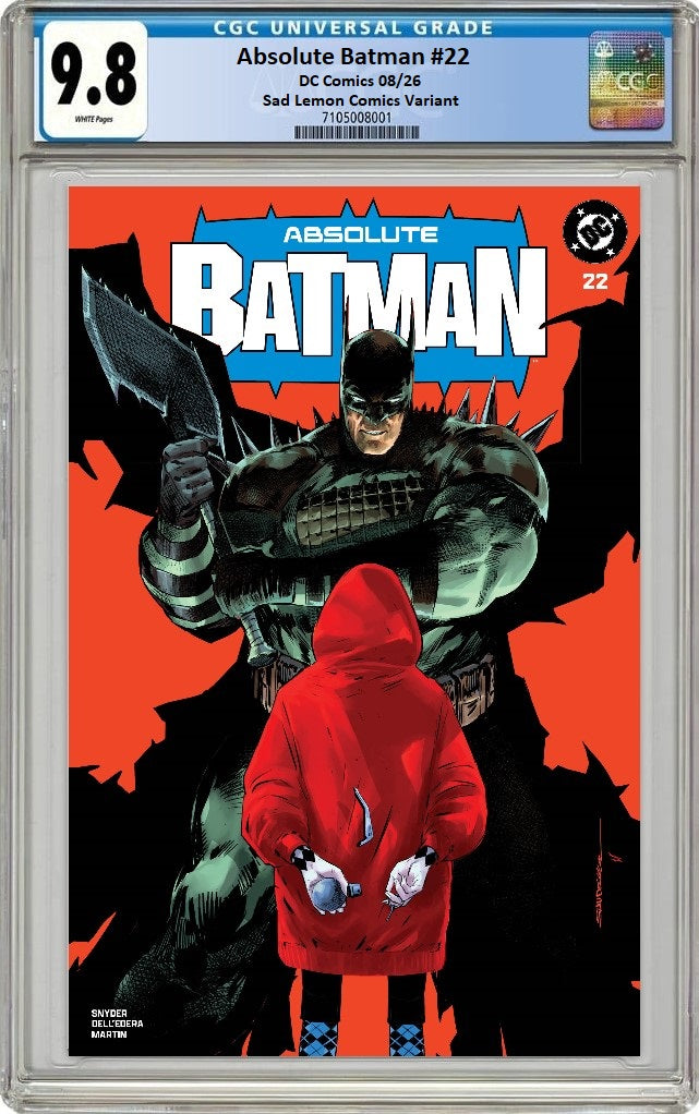 ABSOLUTE BATMAN #22 RAFA SANDOVAL TRADE DRESS VARIANT LIMITED TO 750 COPIES CGC 9.8 PREORDER
