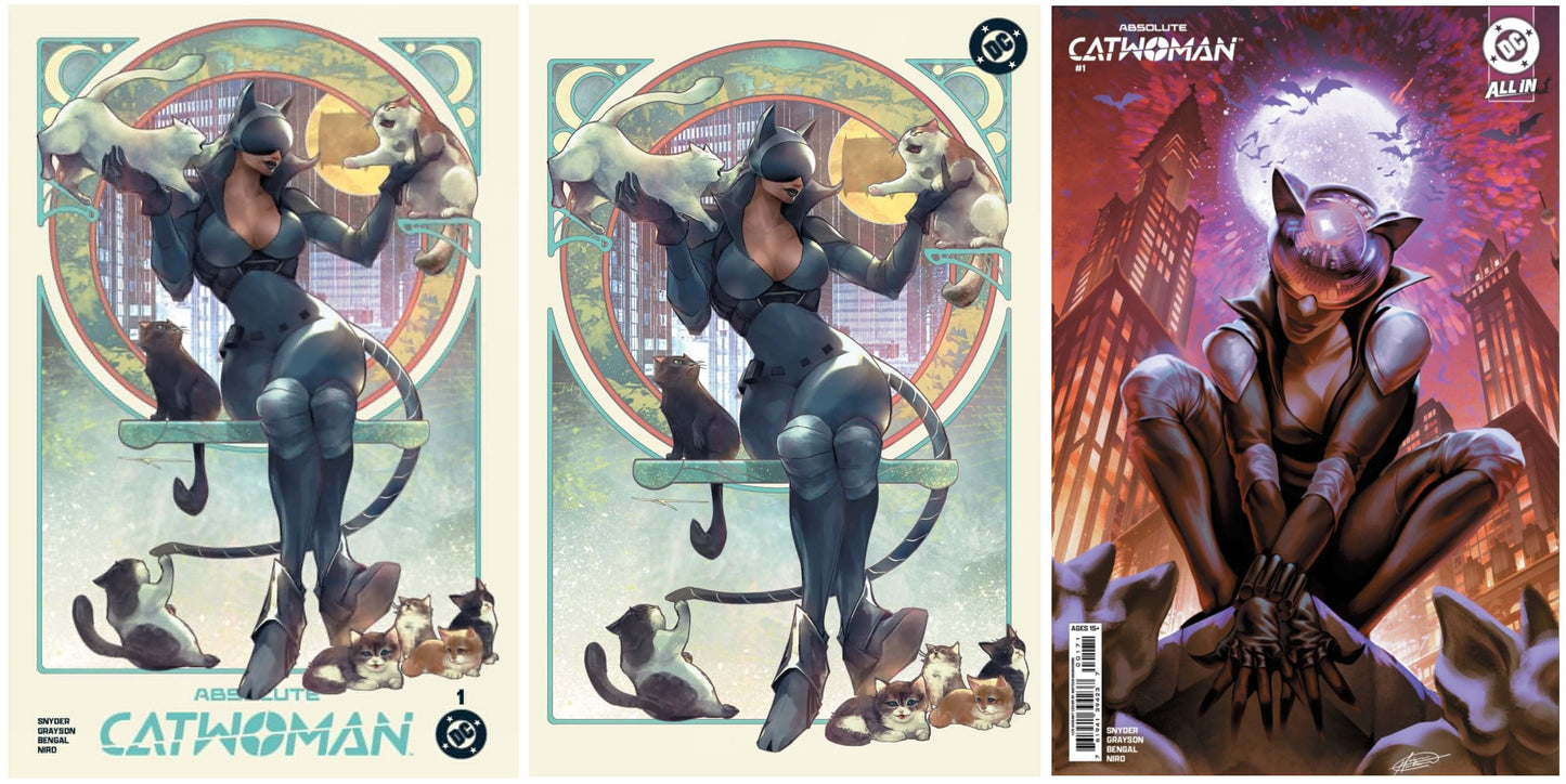 ABSOLUTE CATWOMAN #1 IVAN TAO TRADE/FOIL VIRGIN VARIANT SET LIMITED TO 800 SETS +1:25 VARIANT