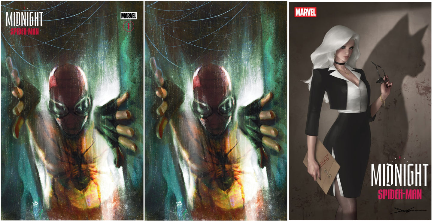MIDNIGHT SPIDER-MAN #1 MARTIN SIMMONDS NYCC 2026 TRADE/VIRGIN VARIANT SET LIMITED TO 800 SETS + 1:25 VARIANT