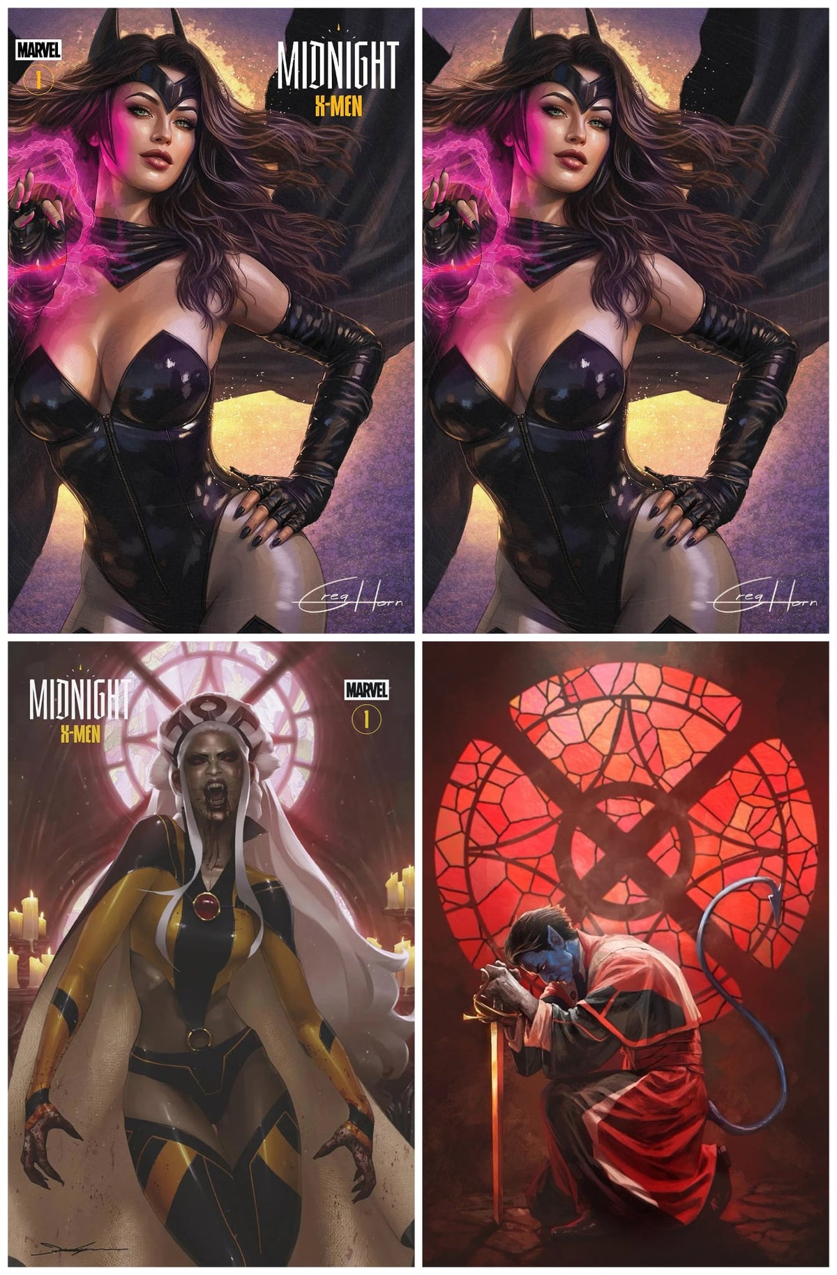 MIDNIGHT X-MEN #1 GREG HORN NYCC 2026 TRADE/VIRGIN VARIANT SET LIMITED TO 800 SETS + 1:25 & 1:50 VARIANTS