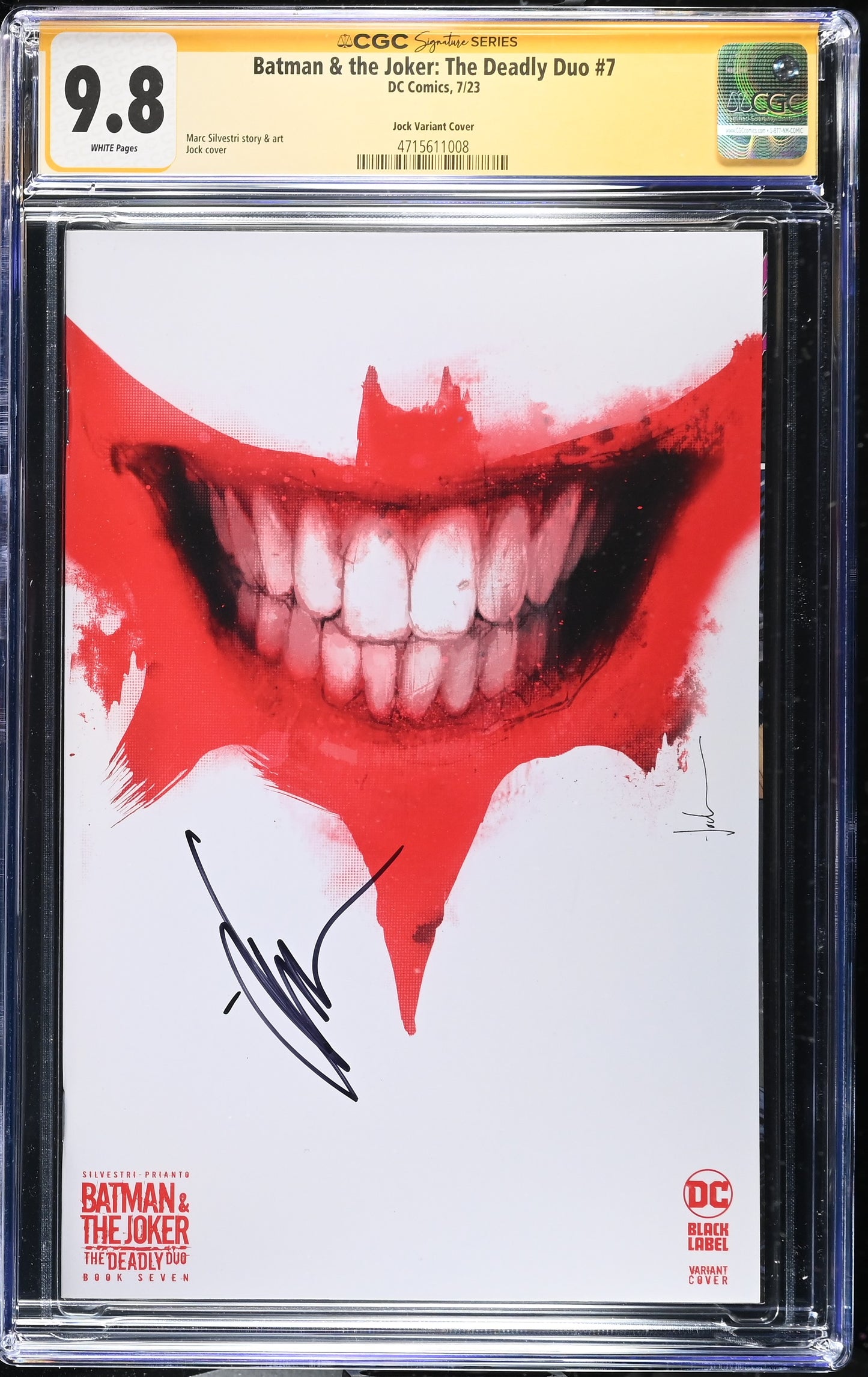 BATMAN & THE JOKER: THE DEADLY DUO #7 JOCK VARIANT CGC SS 9.8